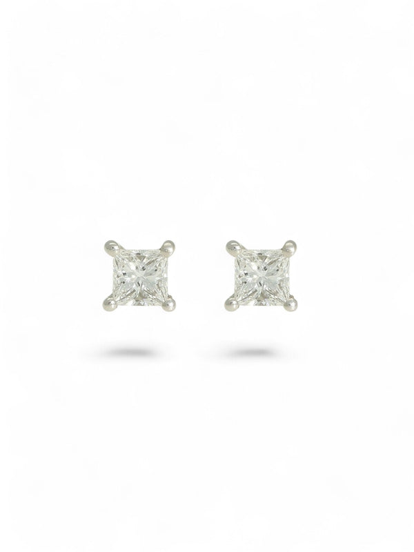 SALE Diamond Solitaire Stud Earrings 