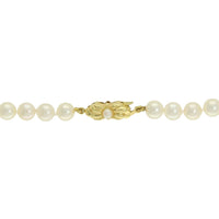 Single Row Cultured Pearl Necklace in 9ct Yellow Gold