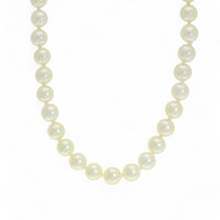 Single Row 6mm Cultured Pearl Necklace with 18ct Yellow Gold Clasp