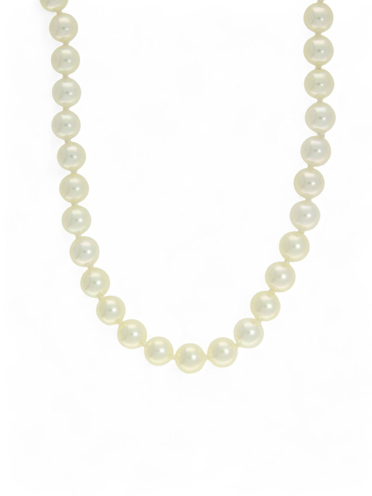 Single Row 6mm Cultured Pearl Necklace with 18ct Yellow Gold Clasp