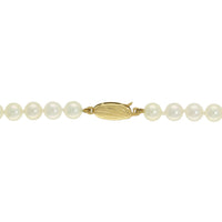 Single Row 6mm Cultured Pearl Necklace with 18ct Yellow Gold Clasp