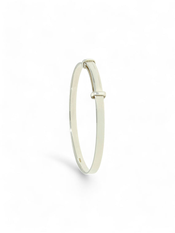 Baby's Plain Expanding Bangle in Silver