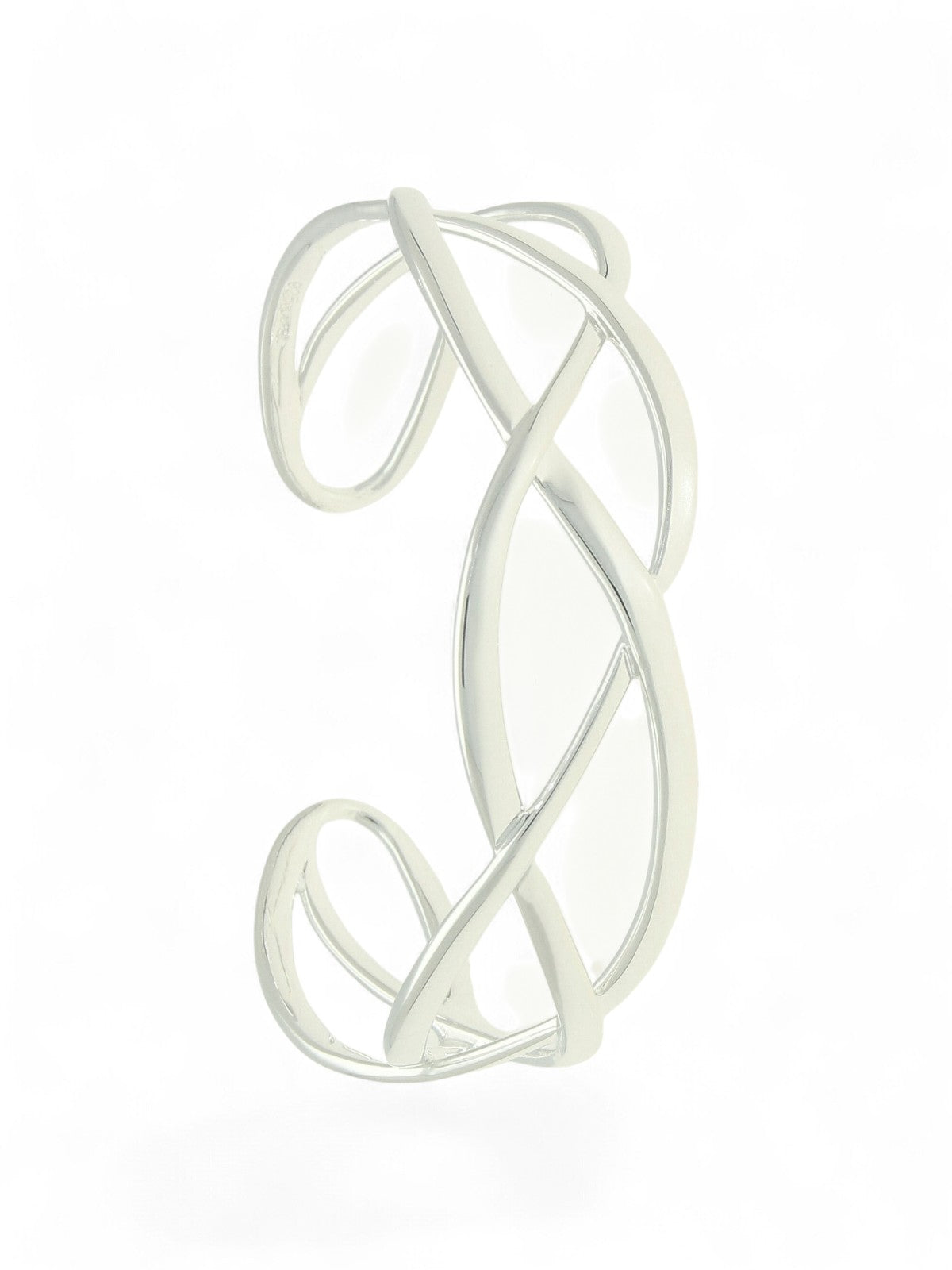 Silver Entwined Cuff Bangle