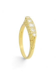 SALE Pre Owned Graduated Diamond Ring in 18ct Yellow Gold