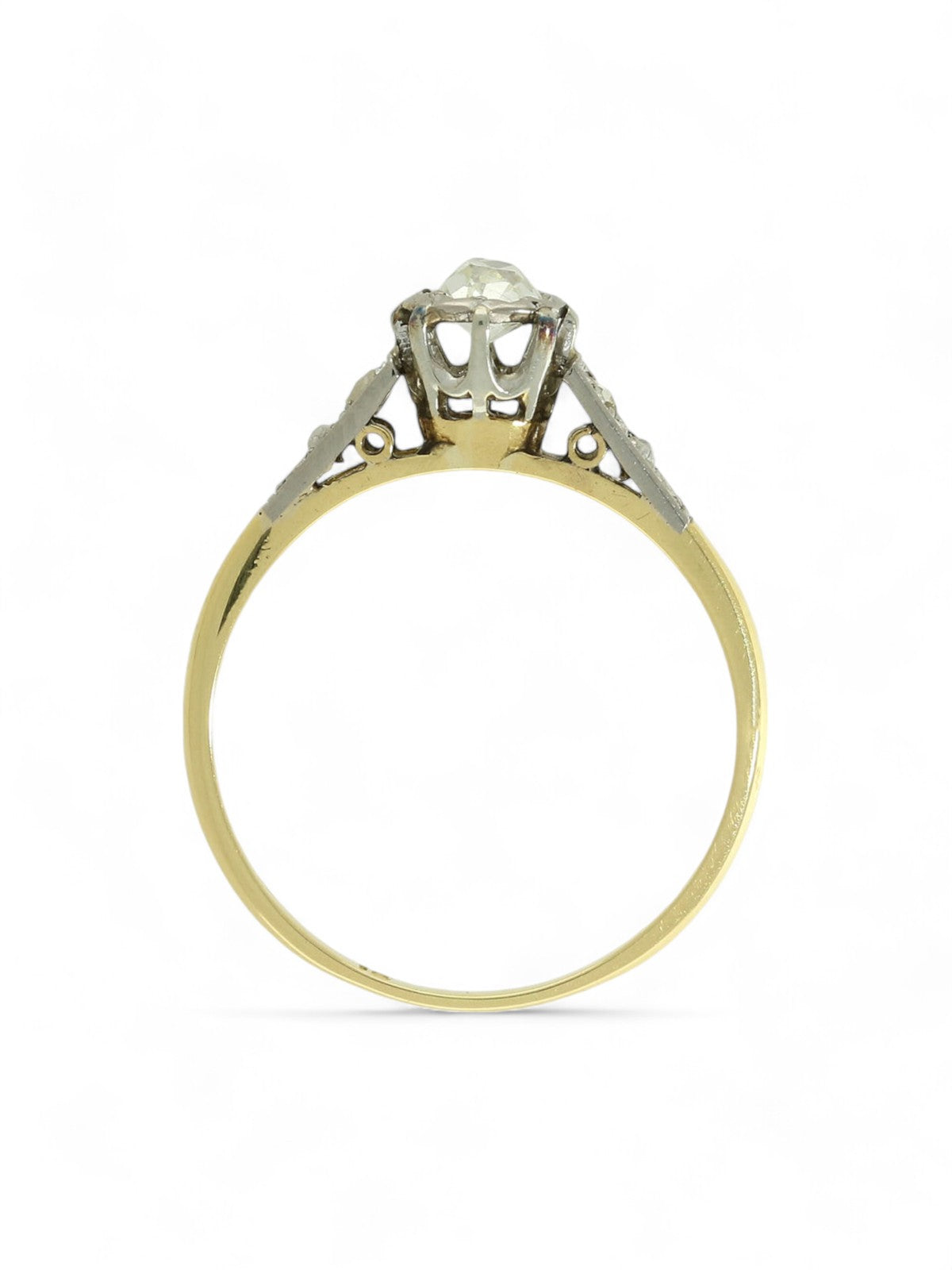 Pre Owned Diamond Ring in 18ct Yellow & White Gold