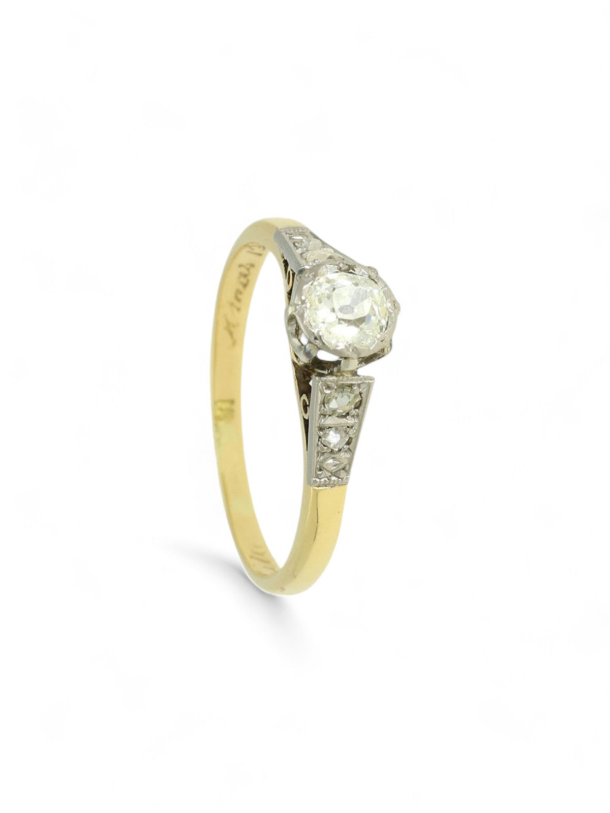 Pre Owned Diamond Ring in 18ct Yellow & White Gold