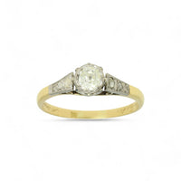 Pre Owned Diamond Ring in 18ct Yellow & White Gold