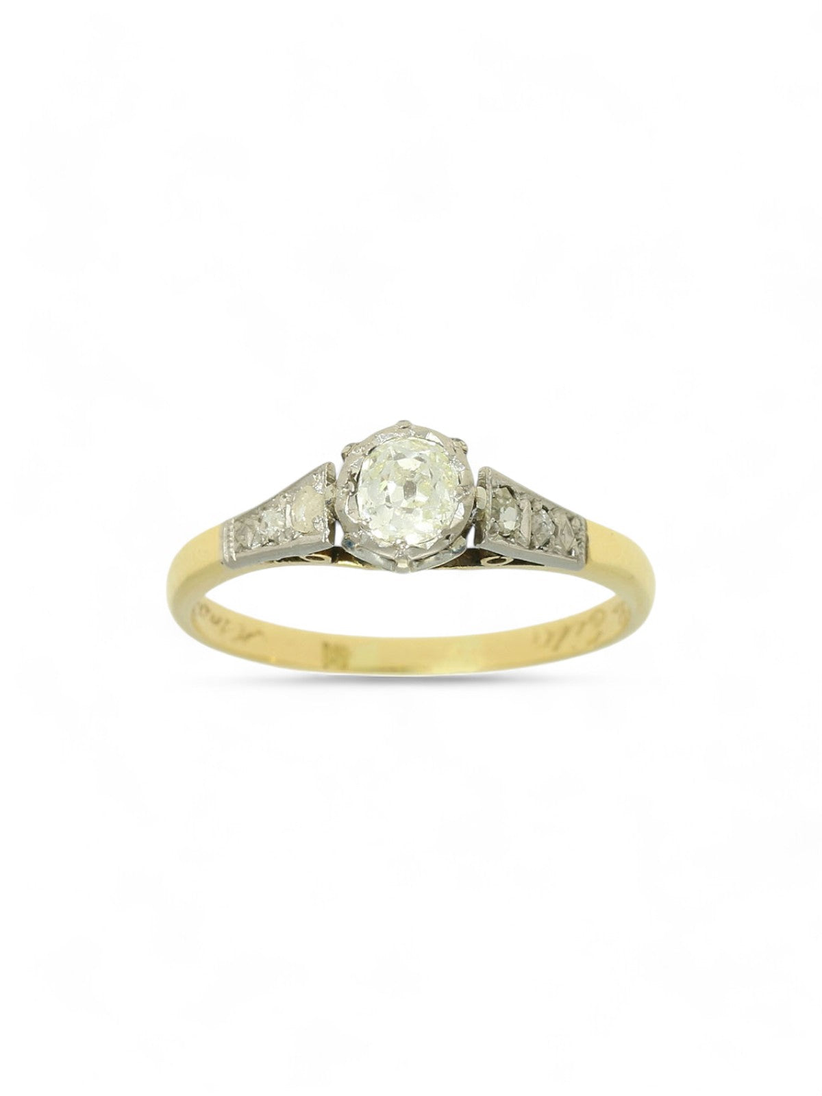 Pre Owned Diamond Ring in 18ct Yellow & White Gold