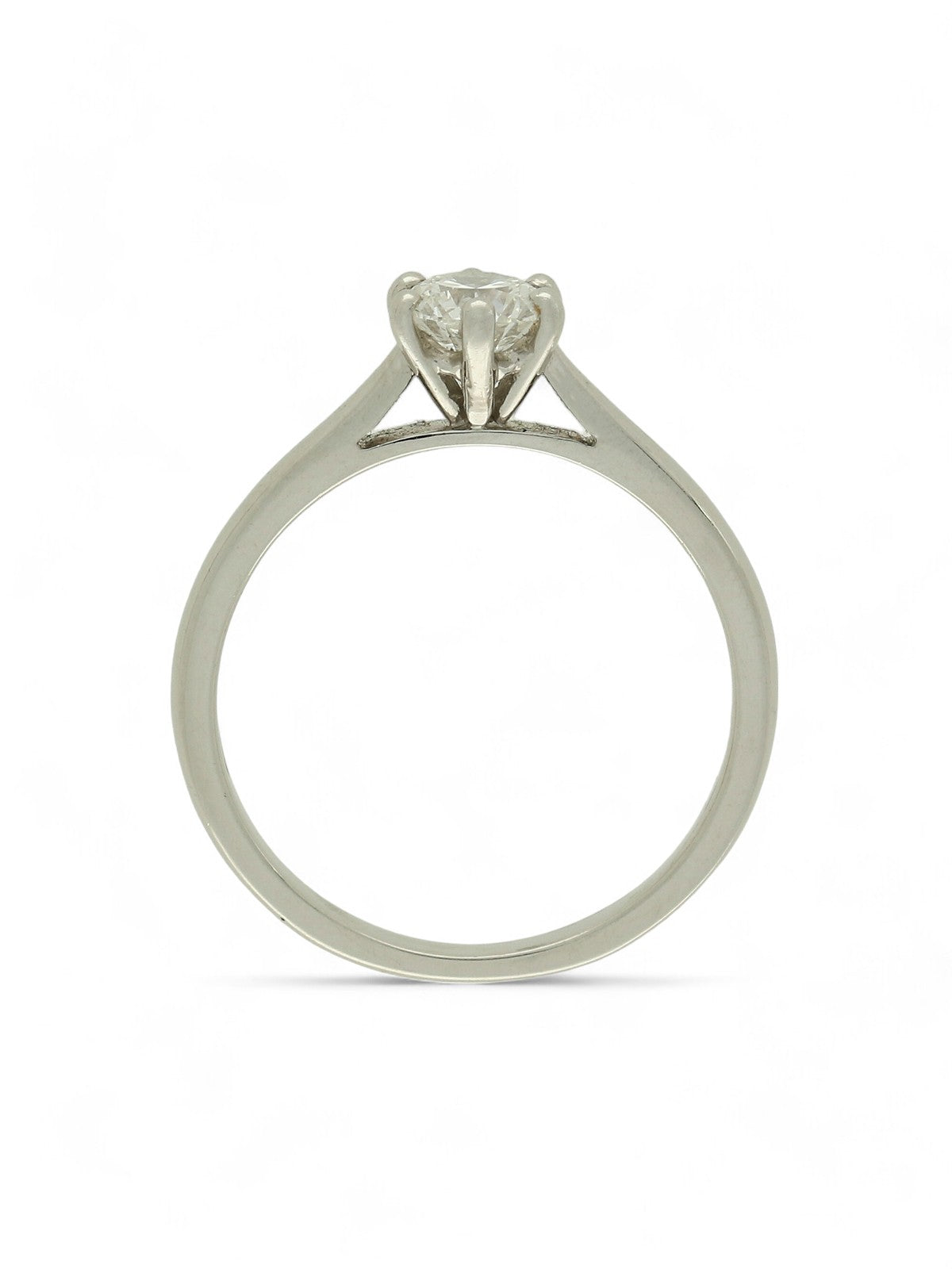 Pre Owned Diamond Round Brilliant Solitaire Ring 0.50ct in Platinum