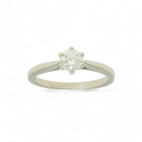 Pre Owned Diamond Round Brilliant Solitaire Ring 0.50ct in Platinum