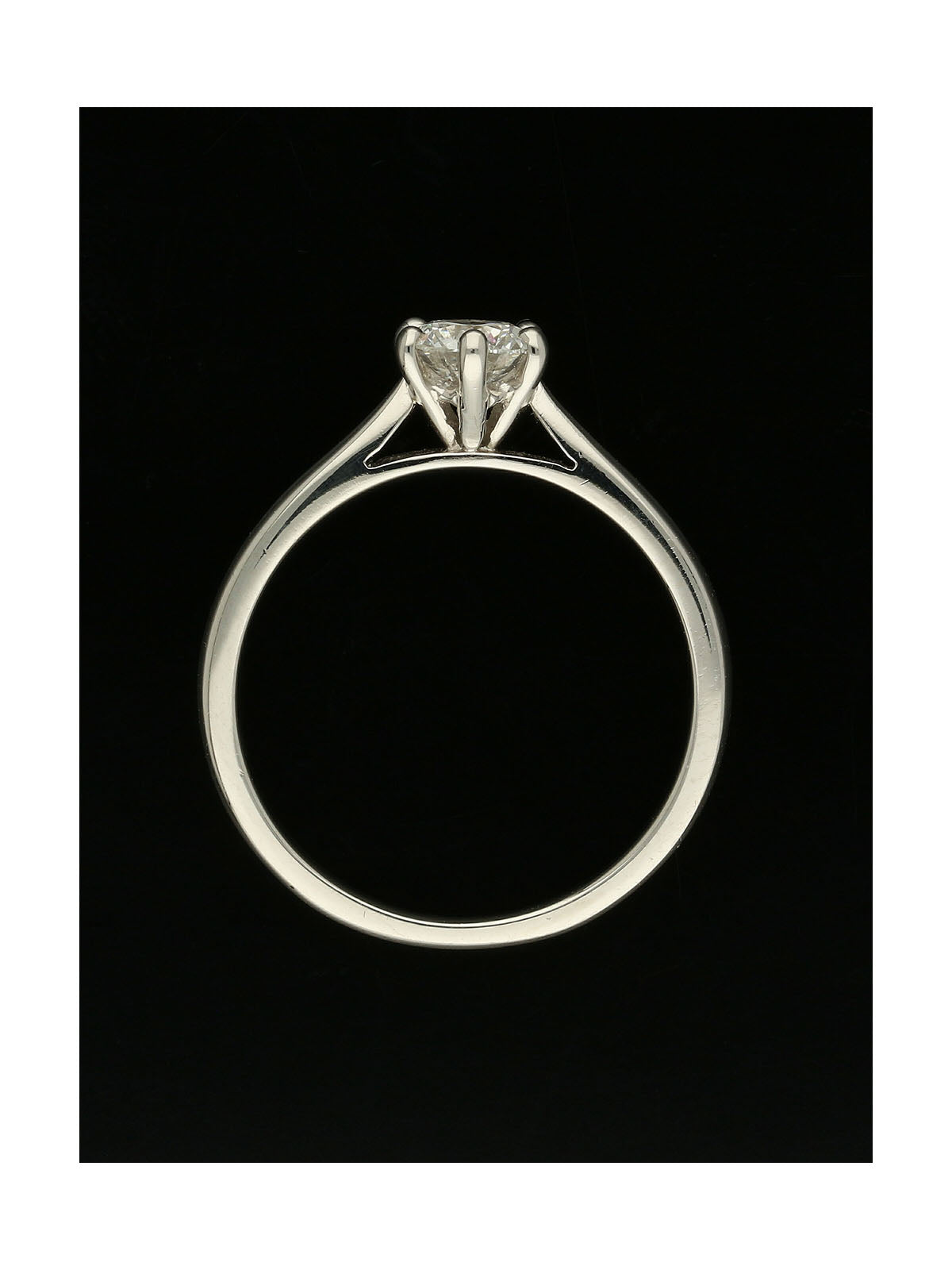 Pre Owned Diamond Round Brilliant Solitaire Ring 0.50ct in Platinum