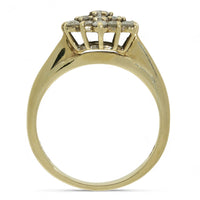 Pre Owned Diamond Flower Cluster Ring in 9ct Yellow Gold