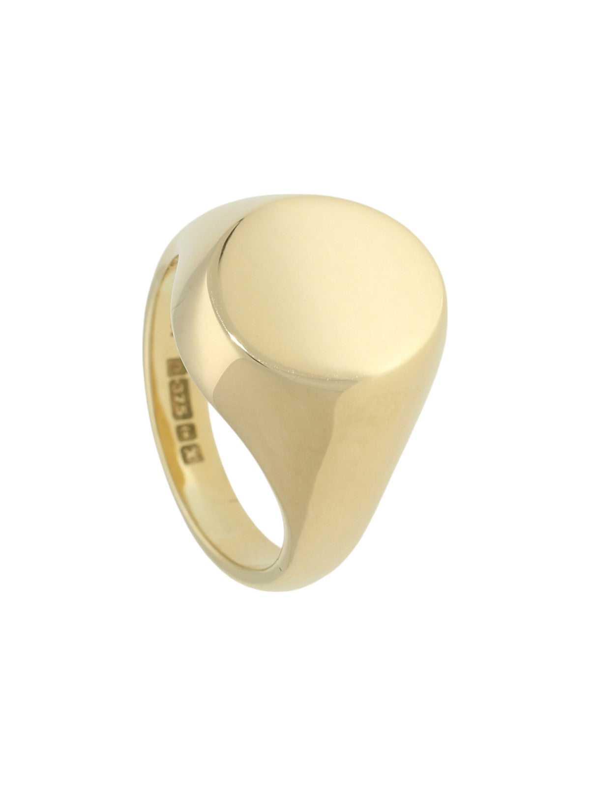 Pre Owned Oval Signet Ring in 9ct Yellow Gold