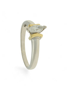 Pre Owned Diamond Solitaire 0.40ct Ring in 18ct Yellow and White Gold