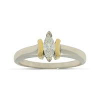 Pre Owned Diamond Solitaire 0.40ct Ring in 18ct Yellow and White Gold