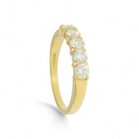 Pre Owned Diamond Five Stone Ring in 18ct Yellow Gold