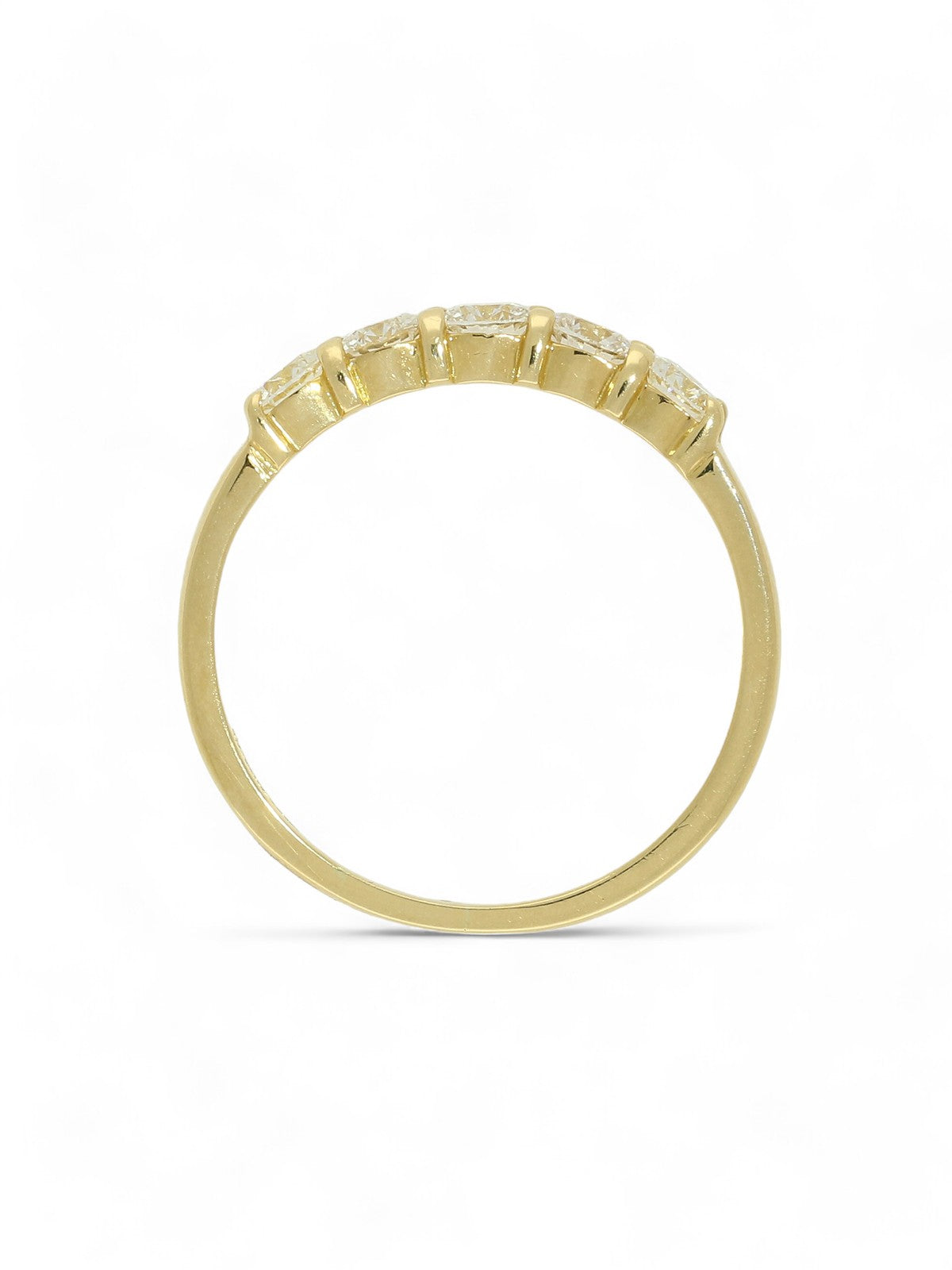 Pre Owned Diamond Five Stone Ring in 18ct Yellow Gold