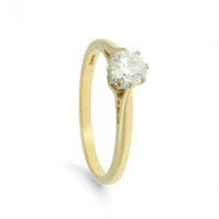 Pre Owned Diamond Solitaire Ring in 18ct Yellow Gold