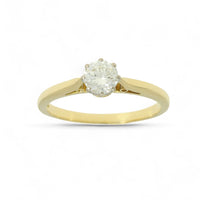 Pre Owned Diamond Solitaire Ring in 18ct Yellow Gold