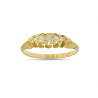 Pre Owned Diamond Five Stone Ring in 18ct Yellow Gold