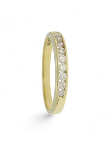 Pre Owned Diamond Half Eternity Ring in 14ct Yellow Gold