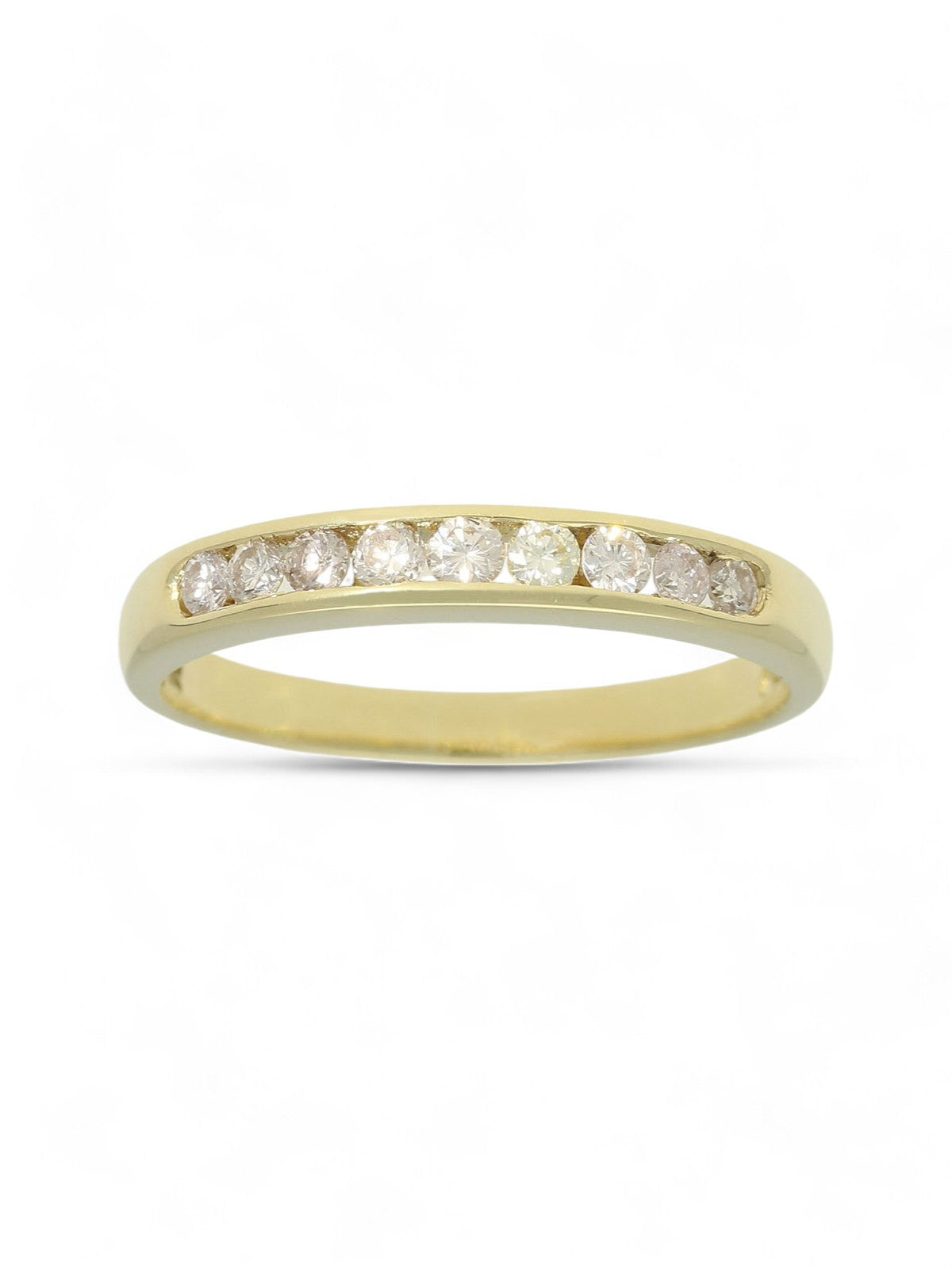 Pre Owned Diamond Half Eternity Ring in 14ct Yellow Gold