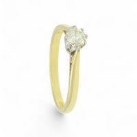 Pre Owned Diamond Solitaire Ring in 18ct Yellow Gold