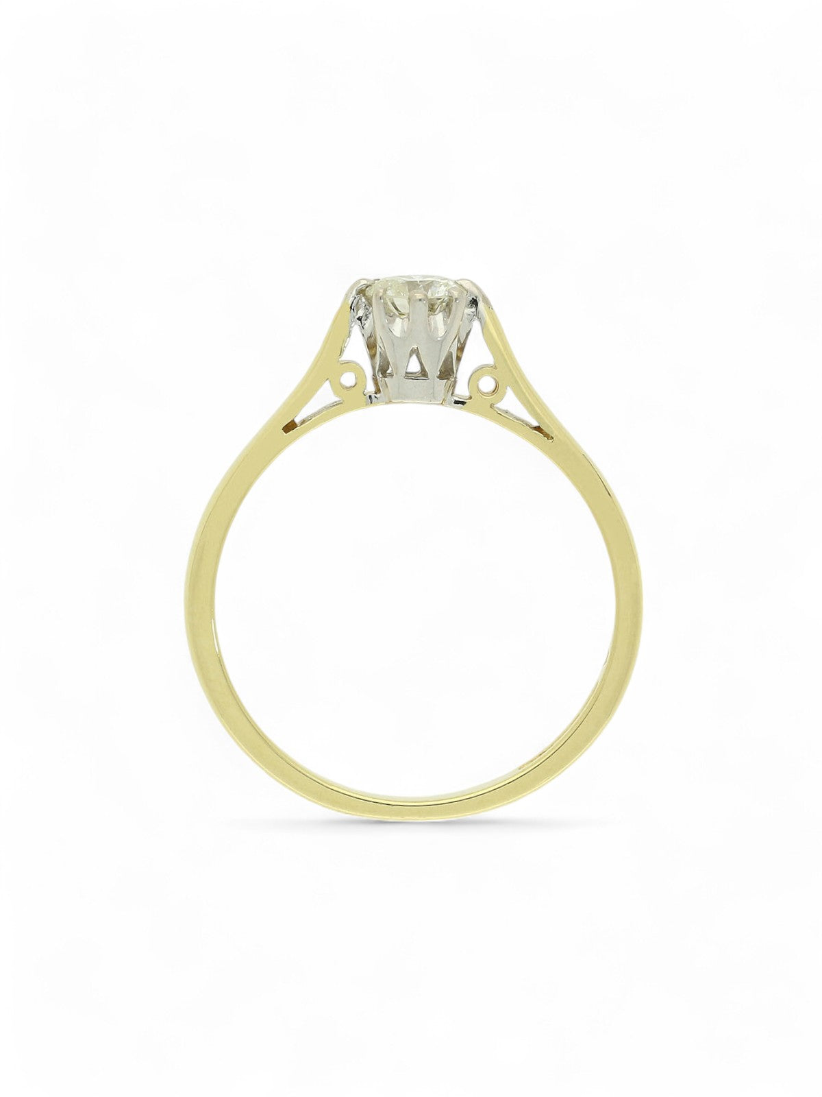 Pre Owned Diamond Solitaire Ring in 18ct Yellow Gold