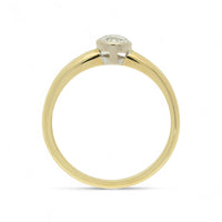 Pre Owned Diamond Solitaire Ring in 18ct Yellow & White Gold