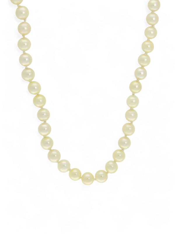 Pre Owned Cultured Pearl Single Row Necklace