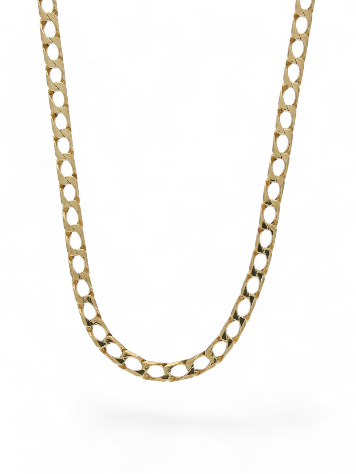 Pre Owned Square Curb Chain in 9ct Yellow Gold