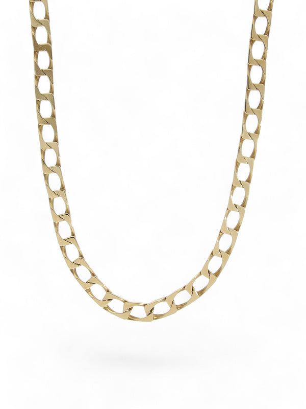 Pre Owned Square Curb Chain in 9ct Yellow Gold