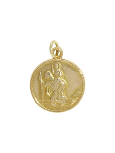 Pre Owned St Christopher Pendant in 9ct Yellow Gold