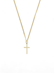 Pre Owned Cross Pendant Necklace in 9ct Yellow Gold