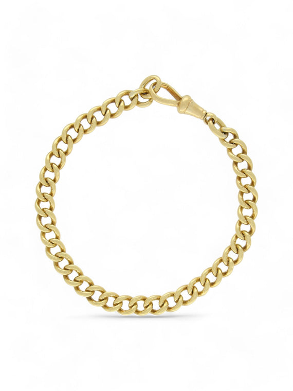 Pre Owned Curb Link Bracelet in 18ct Yellow Gold