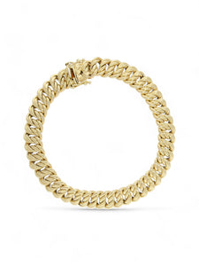 Pre Owned Fancy Link Bracelet in 9ct Yellow Gold