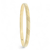 Pre Owned Patterned Bangle in 9ct Yellow Gold