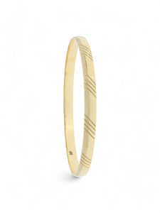 Pre Owned Patterned Bangle in 9ct Yellow Gold