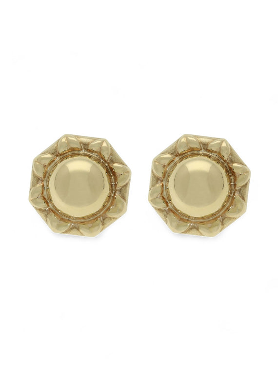 Pre Owned Flower Stud Earrings in 9ct Yellow Gold