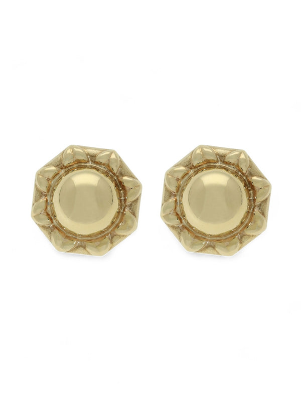 Pre Owned Flower Stud Earrings in 9ct Yellow Gold