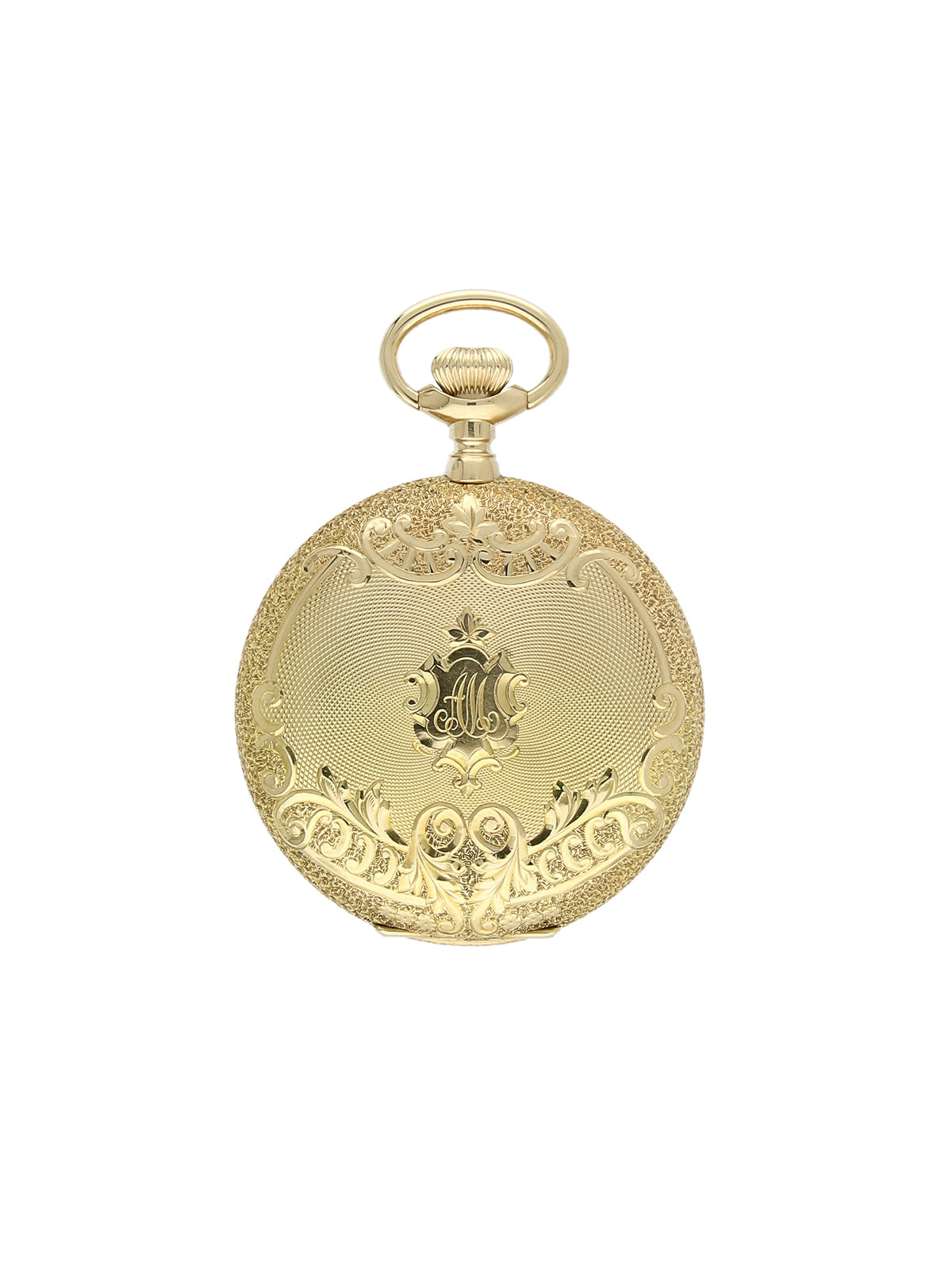 Pre Owned Waltham 17 Jewels Full Hunter 14K Yellow Gold Stamped Manual Wind Pocket Watch