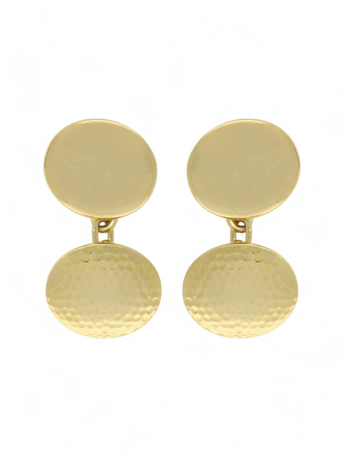 Pre Owned Domed Oval Cufflinks in 18ct Yellow Gold