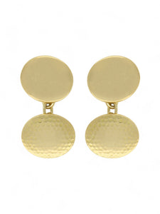 Pre Owned Domed Oval Cufflinks in 18ct Yellow Gold