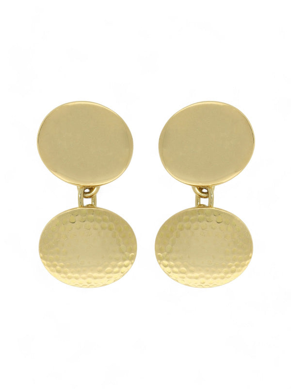 Pre Owned Domed Oval Cufflinks in 18ct Yellow Gold