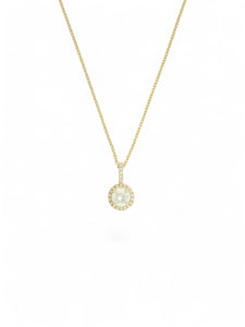 Diamond Solitaire Halo Pendant Certificated 0.60ct in 18ct Yellow Gold