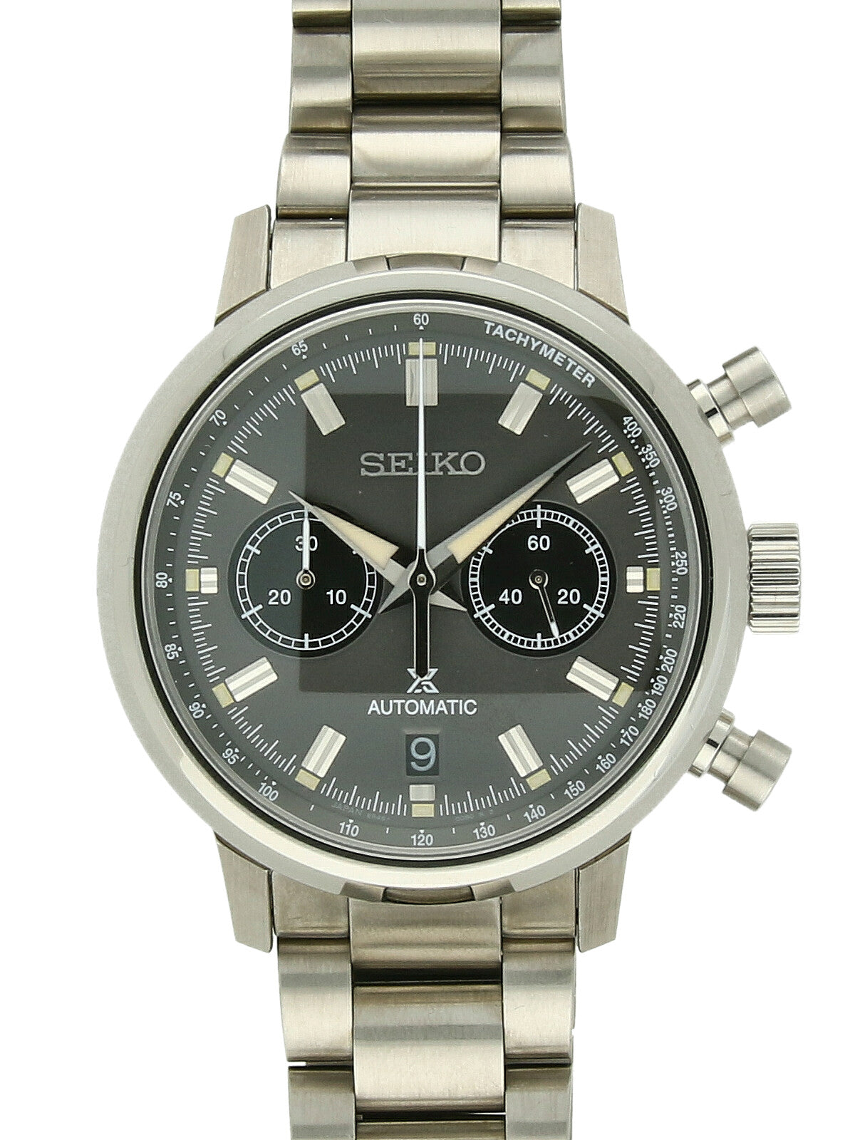 Pre Owned Seiko Prospex Speedtimer 1964 Chronograph Re-Creation Steel Automatic 42.5mm Watch on Bracelet