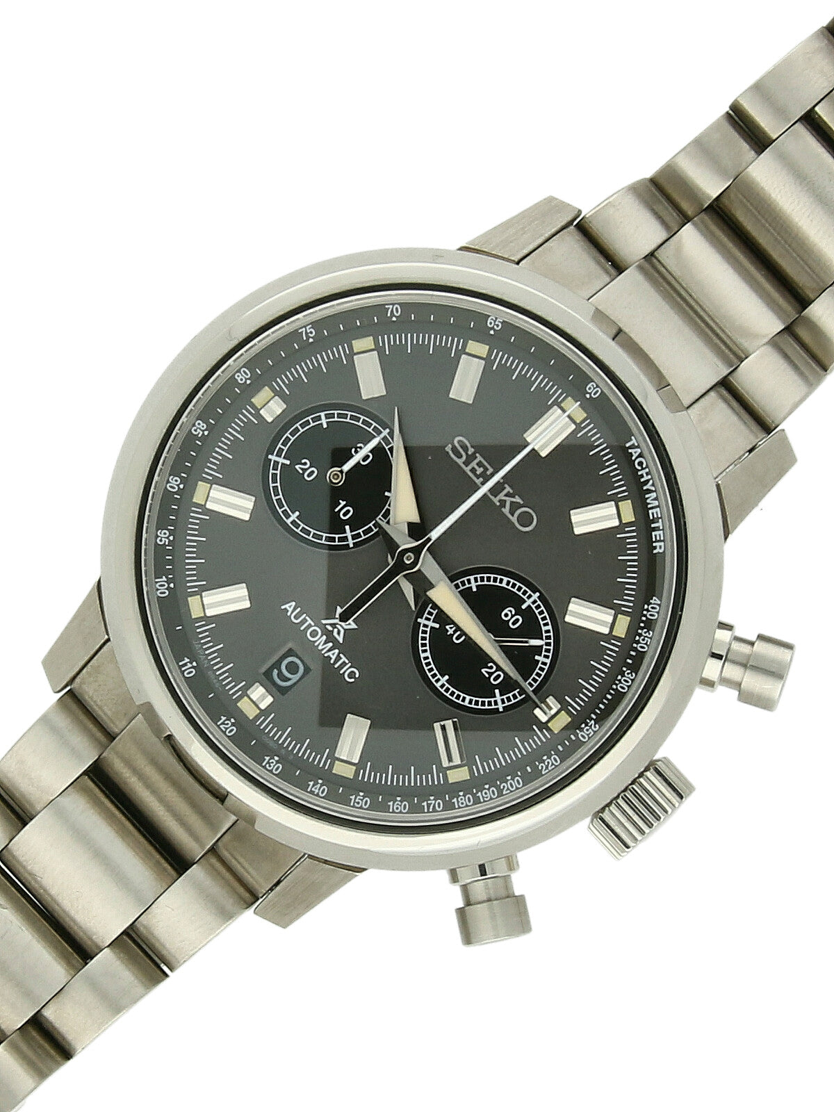 Pre Owned Seiko Prospex Speedtimer 1964 Chronograph Re-Creation Steel Automatic 42.5mm Watch on Bracelet