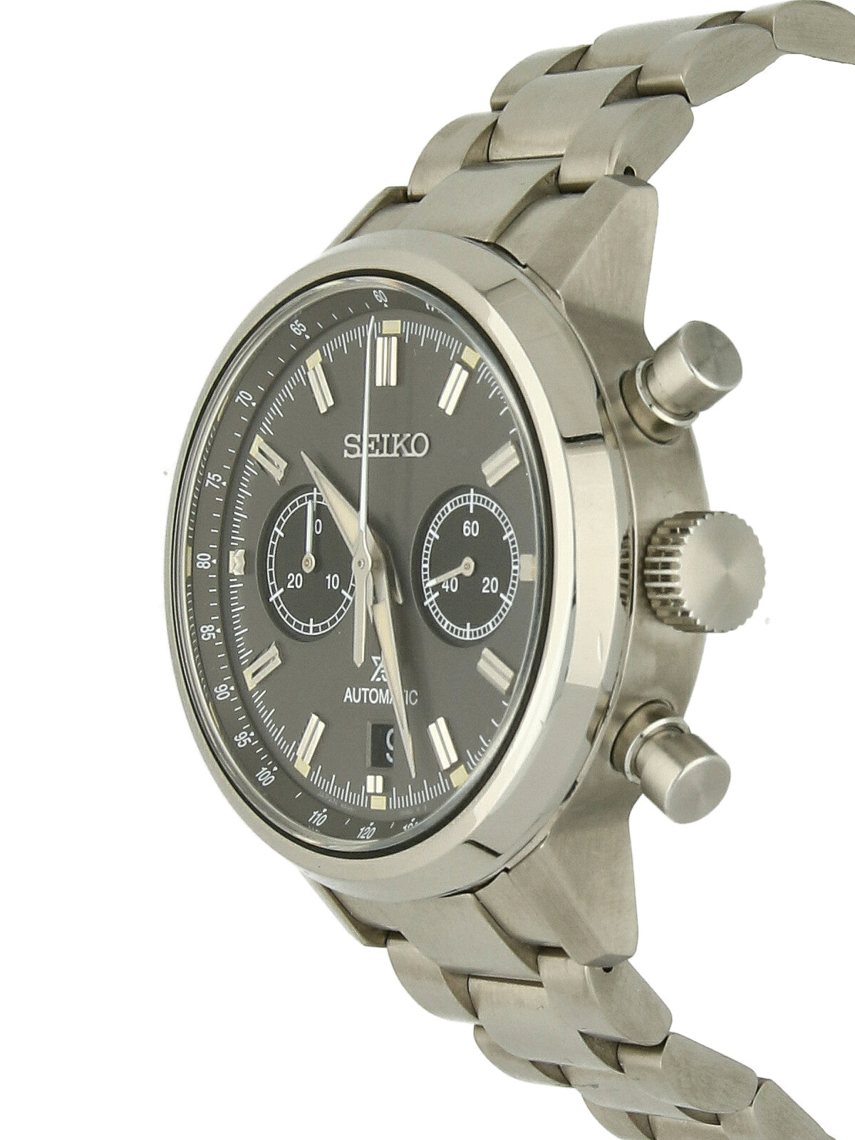 Pre Owned Seiko Prospex Speedtimer 1964 Chronograph Re-Creation Steel Automatic 42.5mm Watch on Bracelet