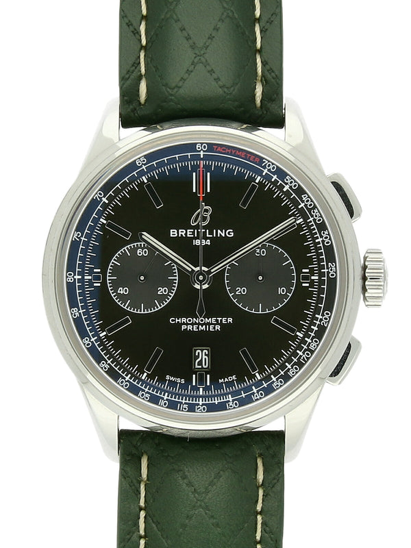 Pre Owned Breitling Steel Premier Bentley British Racing Chronograph B01 Automatic Watch 42mm