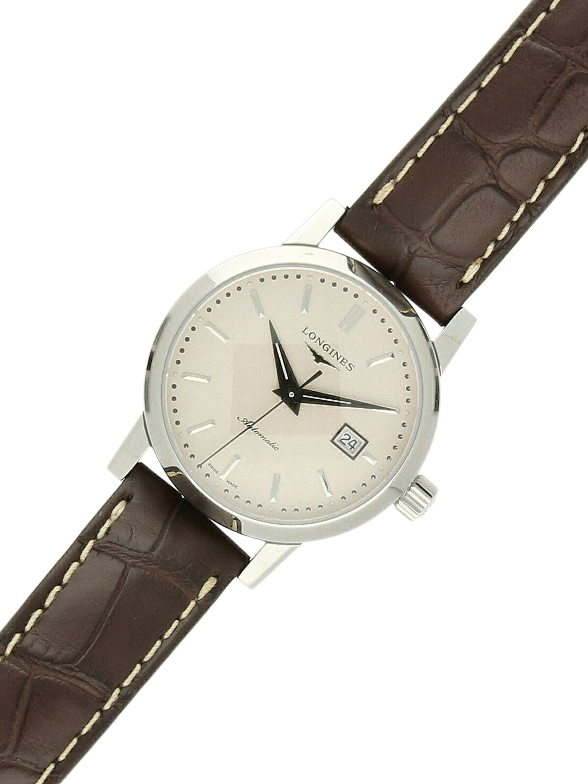 Pre Owned Longines Prima Luna Automatic Watch 30mm on Leather Strap